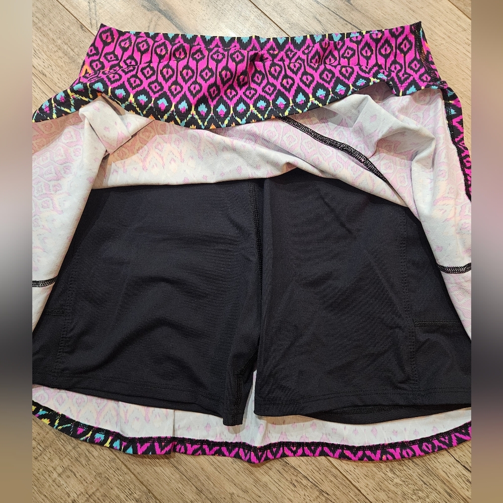 Dona Jo Skort Pull On Golf Skirt Pickleball Tennis Size M/L Size 2 Multicolor - Picture 3 of 6